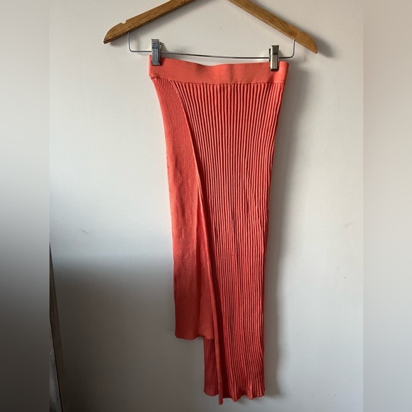 Ronny KOBO Coral Ribbed Asymmetrical Skirt - Picture 8 of 9